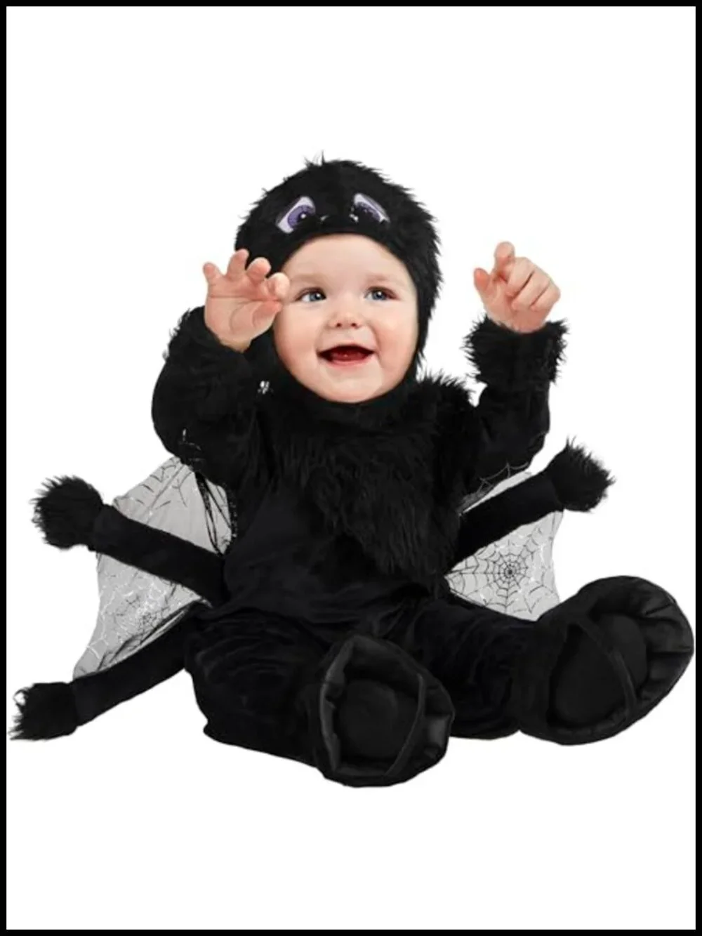 Baby Boy Spider Costume Jumpsuit with Hood and Booties Halloween Cosplay